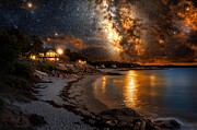 Stars Over Bar Harbor Digital Art by Amelia Baker