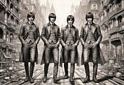 Steampunk Beatles Digital Art by Mark Miller