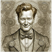 Steampunk Conan O'Brien 1 Digital Art by Mark Miller