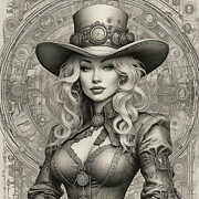Steampunk Dolly Parton Digital Art by Mark Miller