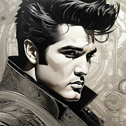 Steampunk Elvis 2 Digital Art by Mark Miller