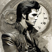 Steampunk Elvis 3 Digital Art by Mark Miller