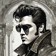 Steampunk Elvis 4 Digital Art by Mark Miller