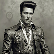 Steampunk Elvis 5 Digital Art by Mark Miller