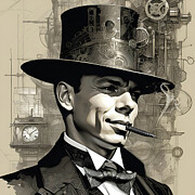Steampunk Frank Sinatra 1 Digital Art by Mark Miller