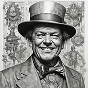 Steampunk Jack Nicholson 1 Digital Art by Mark Miller