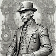 Steampunk King Charles III #1 Digital Art by Mark Miller