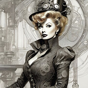 Steampunk Lucille Ball 1 Digital Art by Mark Miller