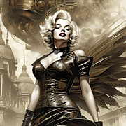 Steampunk Marilyn Monroe 2 Digital Art by Mark Miller