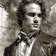 Steampunk Marlon Brando 1 Digital Art by Mark Miller