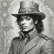 Steampunk Michael Jackson 1 Digital Art by Mark Miller