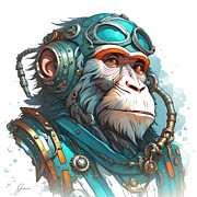 Steampunk monkey Digital Art by Greg Joens