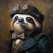 Steampunk Sloth Gentleman Digital Art by Matthias Hauser Steampunk Sloth Gentleman Digital Art by Matthias Hauser