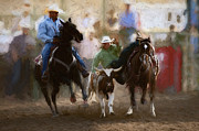 Steer Wrestling -2 Digital Art by Bruce Bonnett