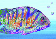 Strange Fish Design 183 Mixed Media by Lucie Dumas