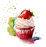 Strawberry Love Forever Painting by Miki De Goodaboom Strawberry Love Forever Painting by Miki De Goodaboom