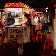 Street nightlife Panajachel, Guatemala Mixed Media by Tatiana Travelways