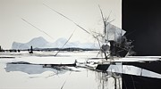 Striking Black and White Art Painting by Lourry Legarde Striking Black and White Art Painting by Lourry Legarde