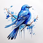 Striking Blue Art Painting by Lourry Legarde