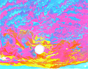 Striped Sunset Painting by Angela Brunson Striped Sunset Painting by Angela Brunson