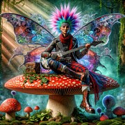 Strumming on the Strings of Fantasy Digital Art by Bill And Linda Tiepelman