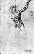 Study of a Beckoning Youth, c1525 Drawing by Michelangelo - GRANGER Historical Picture Archive Study of a Beckoning Youth, c1525 Drawing by Michelangelo - GRANGER Historical Picture Archive