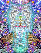 Sumiruna -  The Angel of Spiritual Awakening Painting by Pablo Amaringo Inspired