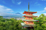 Summer in Japan, Fuji and Pagoda Photograph by Francesco Riccardo Iacomino Summer in Japan, Fuji and Pagoda Photograph by Francesco Riccardo Iacomino