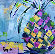 Summer Pineapple Painting by Roxy Rich Summer Pineapple Painting by Roxy Rich