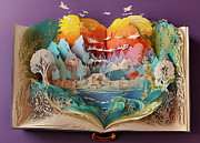 Seaside Summer Resort Memory Book Digital Art by Deb Beausoleil