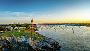 Summer Solstice Sunset off Chandler Hovey Park in Marblehead Mas Photograph by Jeff Folger