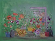 Summertime Gardening Painting by PJQandFriends ART