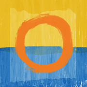 Sun and Water Enso- Art by Linda Woods Mixed Media by Linda Woods