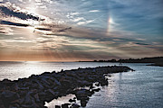 Sun Dog over Rockport Photograph by Jeff Folger