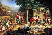 Sunday Morning in the Mines #4 Painting by Charles Christian Nahl