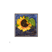 Sunflower on Navy Painting by Elizabeth Reich Sunflower on Navy Painting by Elizabeth Reich
