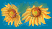 Sunflowers in March Digital Art by Iris Richardson