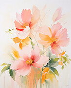 Sunlit Blossoms Painting by Lourry Legarde