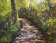 Sunlit Path At Rainbow Springs Painting by Larry Whitler Sunlit Path At Rainbow Springs Painting by Larry Whitler