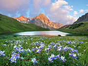 Sunrise at Blue Lakes Photograph by Aaron Spong