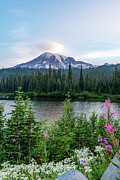 Sunrise at Reflection Lake Digital Art by Michael Lee Sunrise at Reflection Lake Digital Art by Michael Lee