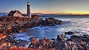 Sunrise at the Lighthouse Photograph by Steve Brown