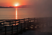 Sunrise at West Thum Geyser Basin, Yellowstone National Park Photograph by The Yellowstone Collection