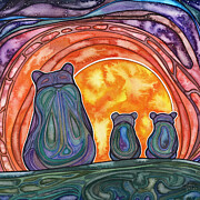 Sunrise Bears Painting by Tamara Phillips