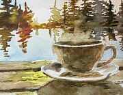 Sunrise Coffee Painting by Larry Whitler