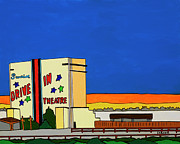 Sunrise Drive In  Painting by Mike Stanko
