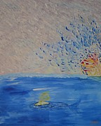 Sunrise Lit Painting by Christina Knight Sunrise Lit Painting by Christina Knight
