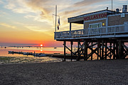 Sunrise on Wollaston Beach Quincy Massachusetts Yacht Club Photograph by Toby McGuire