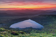 Sunrise over Heart-Shaped Lough Ouler, Wicklow Mountains Photograph by Adrian Hendroff
