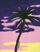 Sunrise Palm Painting by Katrina Gunn